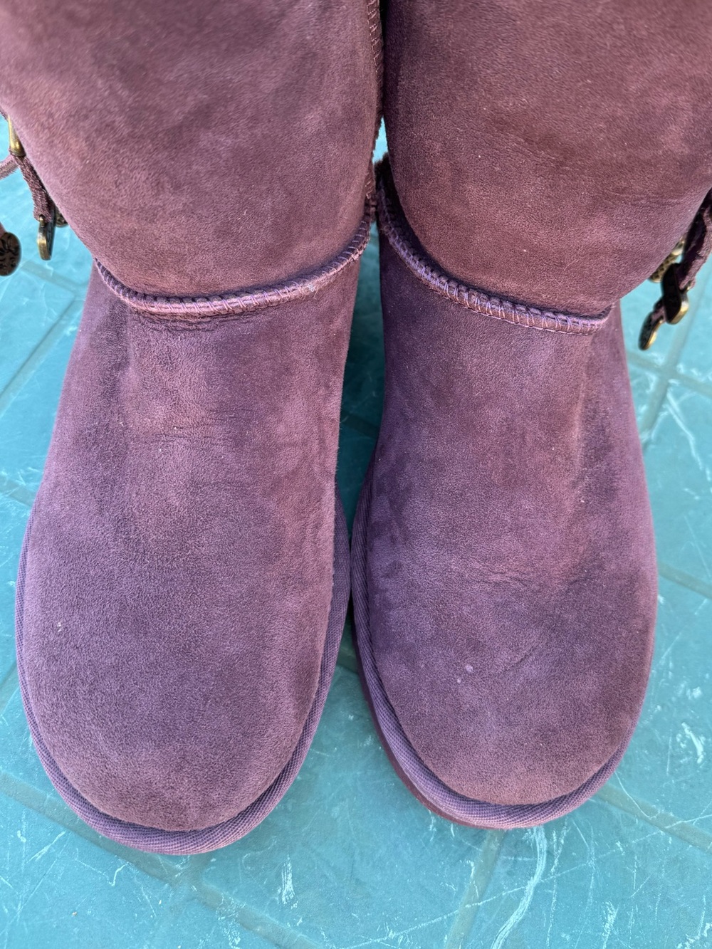 Women’s UGG Azalea charm boots in plum - Picture 2 of 12